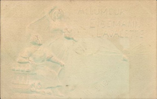 Cartolina goffrata allumeur - cartolina,