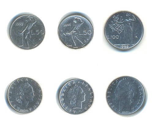 Set tre vecchie monete - set, di
