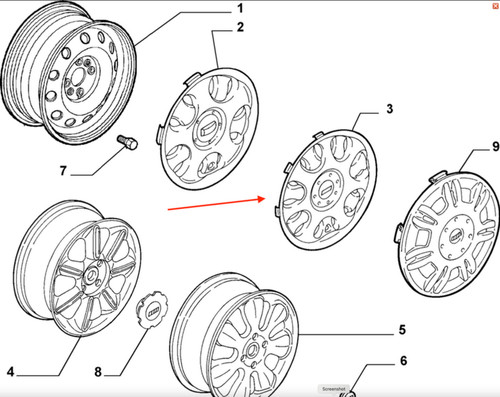 46529880 copricerchi fiat - 46529880,