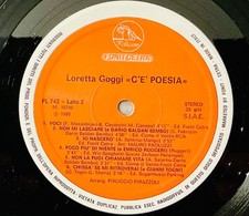 LORETTA GOGGI RARA Stampa ARANCIO Pellicano LP ‘88 | C’È POESIA | Mango ZUCCHERO