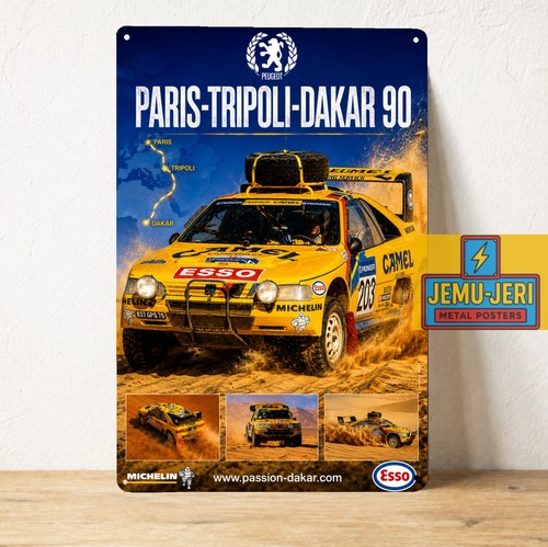 Insegna poster metallo - poster, peugeot