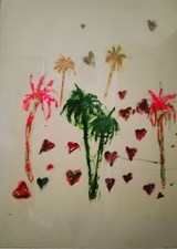 Quadro 70x100 SCHIFANO, Palme