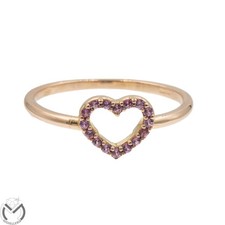 Anello in oro rosa cuore 18 kt