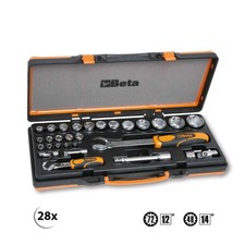 Beta 902A/C22 Set 22 chiavi a bussola esagonali 1/2"-1/4" e accessori in cassett