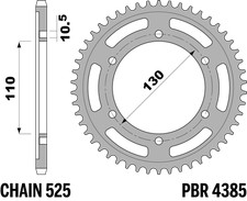 CORONA ACCIAIO C45 48 DENTI