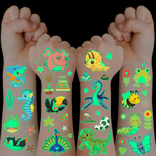 400 (30 Fogli) Tatuaggi per Bambini, Luminous Tatuaggi Temporanei Finti per Bamb
