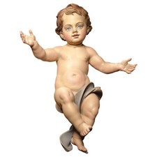 Statua del Gesù Bambino in Legno della Val Gardena Varie Dimensioni