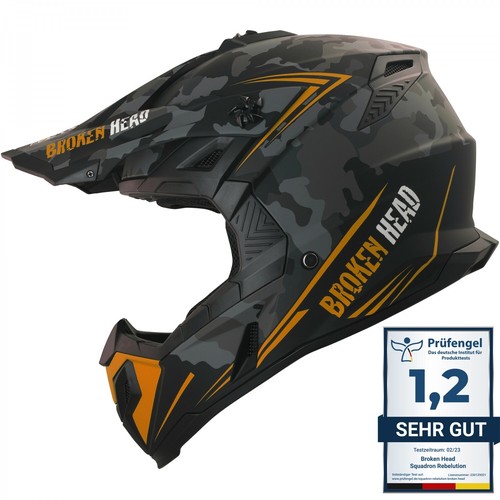 Casco cross testa rotta - casco,