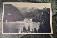 CARTOLINA BOLZANO DOLOMITI LAGO DI BRAIES ALBERGO VIAGGIATA 1927 SUBALPINA HH
