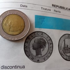 moneta da 500 lire del 1987.