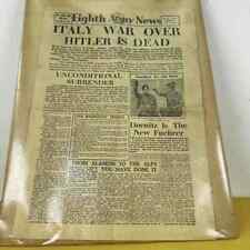 pagina giornale eighth army news, hitler is dead