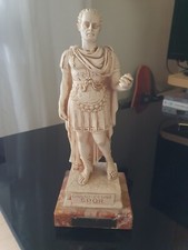 Caio Giulio Cesare Augusto Statua Base Marmo Made Italy Scultura