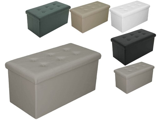 Puff pouf contenitore ecopelle - pouf,