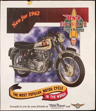 BSA SUPER ROCKET DEL 1962 - POSTER - 56X65 - DOMI RACER/ACCESSORY MART - (346)
