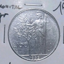 100 lire 1955 - , minervabb/spl(2)