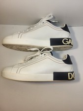 DOLCE & GABBANA Sneakers basse stringate bianche taglia 9 DG0825323 NO SCATOLA usate 