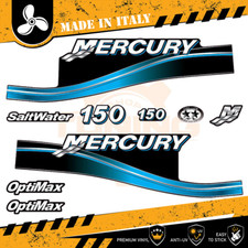 Decalcomania Adesivi Motore Fuoribordo Mercury 150 cv - Optimax BLU