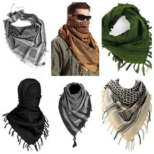 Sciarpa Shemagh multifunzionale - 100% cotone Keffiyeh esercito arabo del deserto avvolgente