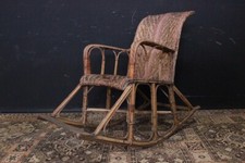 Bellissima sedia a dondolo / vimini / legno / originale italiana / Italia / ITA