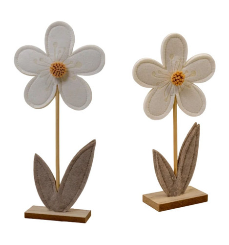 Fiore feltro crema base - su,