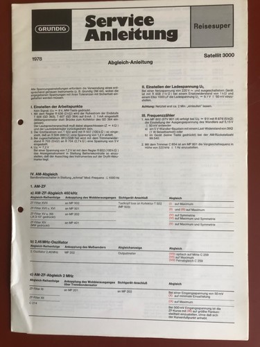 Grundig satellit 3000 service - 3000,