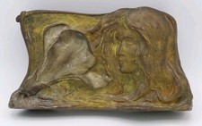 MARCHAND Fioriera Liberty In Bronzo 22-13-7 cm Fusione ALTA QUALITÀ Originale