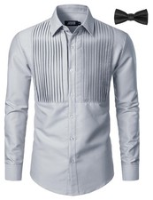 Camicia Smoking Uomo Grigia