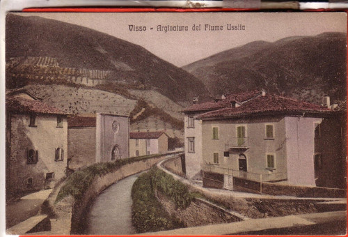 Cartolina visso viaggiata - cartolina,