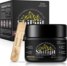 Himalaya Shilajit Puro, Shilajit Originale Himalaya Bio 800Mg Supporto Enduranza