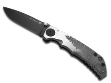 Spartan Blades Harsey Folder SF5 abete titanio nero CPM coltello taglio magna