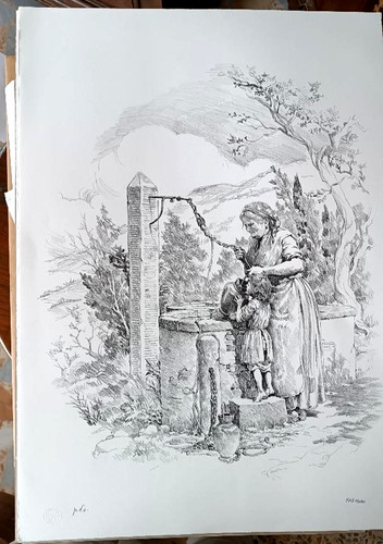 Litografia prova autore - litografia,