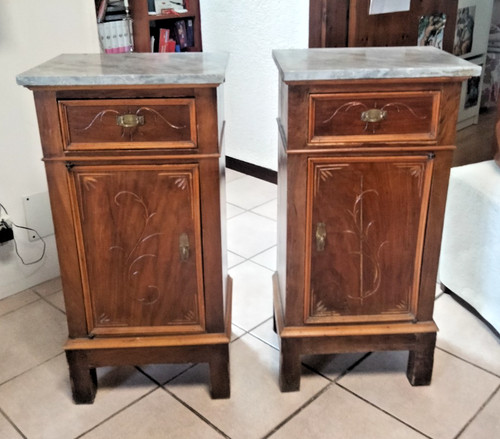 Coppia comodini antichi - , fine