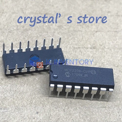 1pcs mcp3208 pdip 16 - mcp3208-ci/p, pdip-16