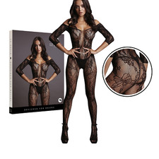 Body a rete pizzo maniche