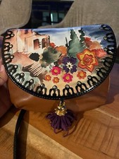 ??? Tamburello Tema Mini Borsa Braccialini Vera Pelle Introvabile Donna...