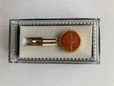 Rara spilla cravatta Fukuoka Sumo Federation Gyoji Gunpai oggetto da...