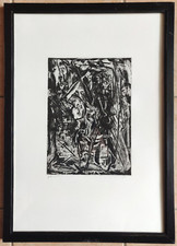 Acquaforte numerata datata firmata a mano Emilio Vedova pubblicata in cornice