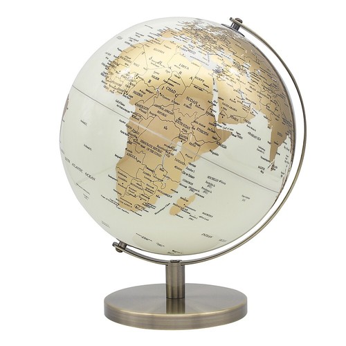 Mappamondo crema oro 25cm per - mappamondo,