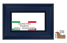 Cornice in legno Blu per