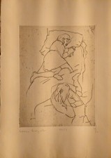 Lorenzo Ceregato, Acquaforte Su carta, 1969, stampa 32x24,4 cm.