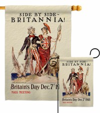 Side By Britannia Garden Flag
