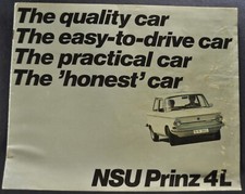 Brochure catalogo NSU Prinz 4L berlina 1971 originale