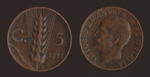 Centesimi 1934 spiga - centesimi,