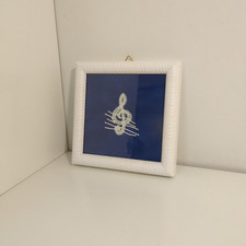 Piccolo Quadro Chiave Di Violino Ricamo - 14 Cm