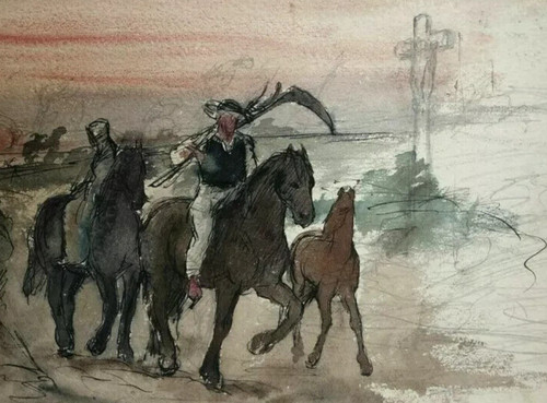 Disegno matita allevatore - disegno, a