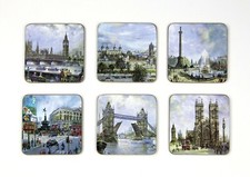 Sottobicchieri Collezione 6 Illustrati Set Sotto Bicchieri Tema Londra