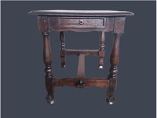 TAVOLO IN MASSELLO CON 2 CASSETTI LATERALI ORIGINALE DI EPOCA 800' RESTAURATO