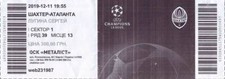 Biglietto elettronico SHAKHTAR