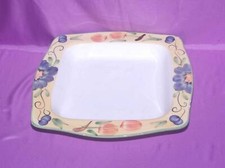 GRANDE PIATTO PORTATA SERVIZIO VASSOIO CERAMICA APOLLO FIORI DIPINTO MANO 