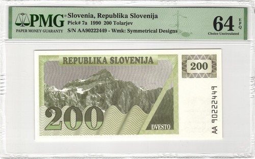 Slovenia 200 tolarjev 1990 - slovenia, pmg